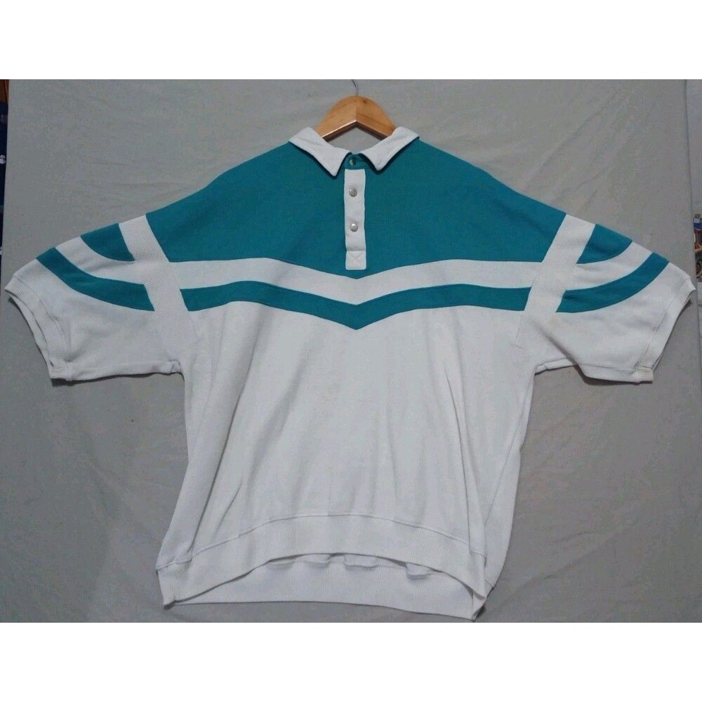 Vintage SteepleChase Polo Shirt Men’s 2X Preppy Striped Quarter Zip Up Pullover